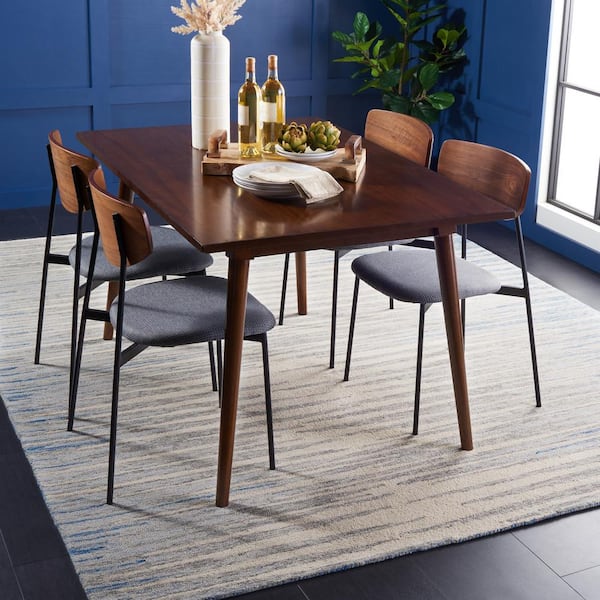 Abstract 8 ft. x 10 Ivory/Light Blue Abstract Area Rug