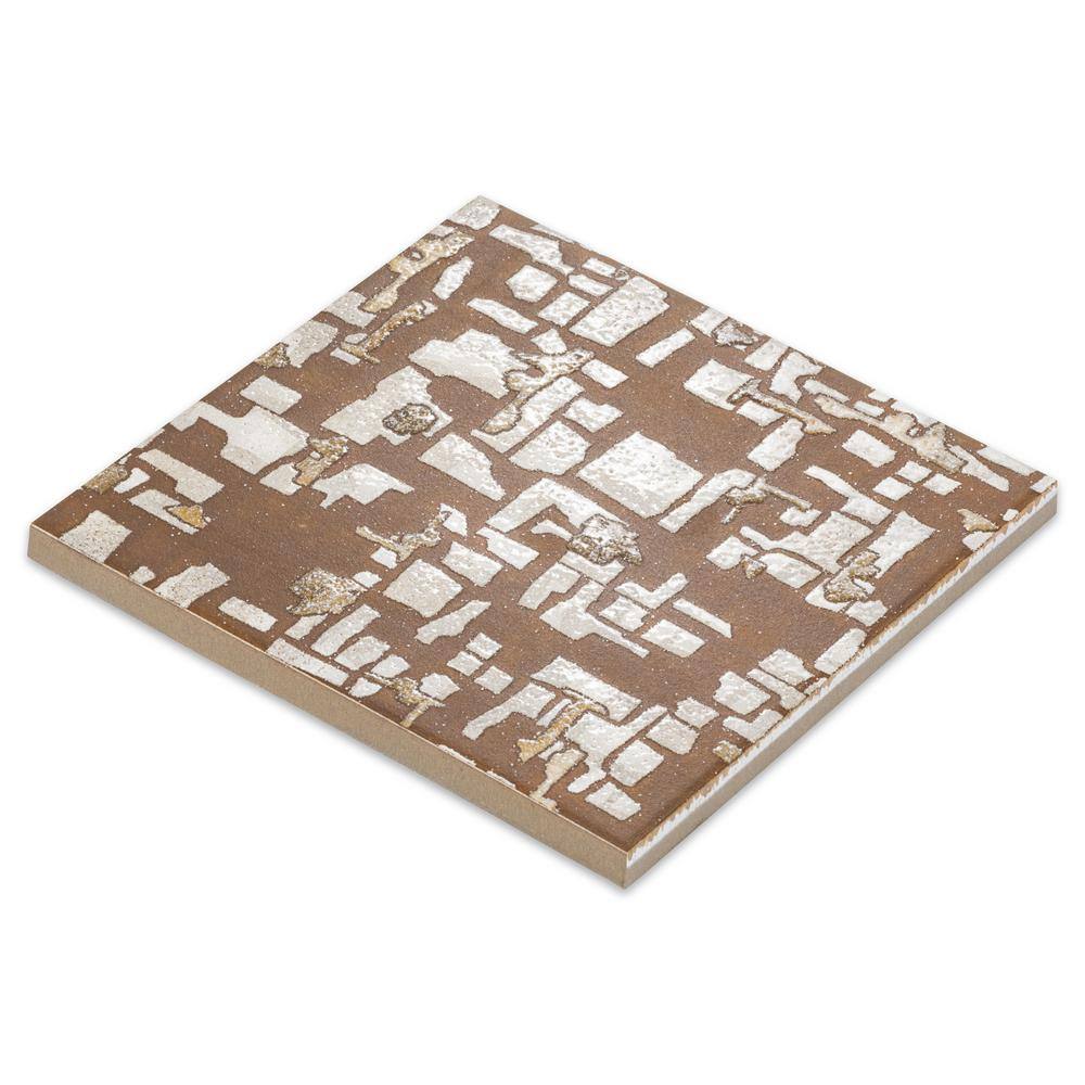 Charlotte 8x8 Fall Copper Textured Porcelain Square Tile