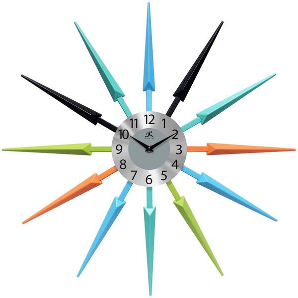 Celeste Starburst Wall Clock, Multicolor, 24.5 inch
