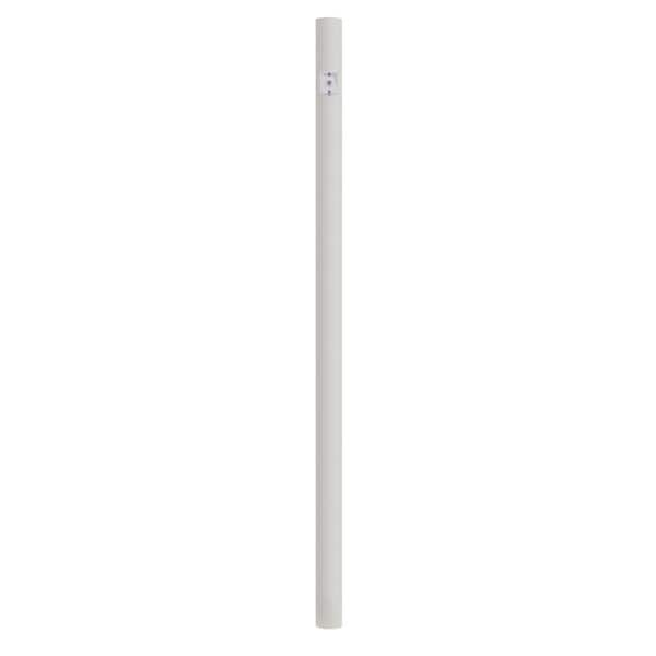 8 ft. White Outdoor Direct Burial Lamp Post with Dusk to Dawn Photo Sensor fits 3 in. Post Top Fixtures