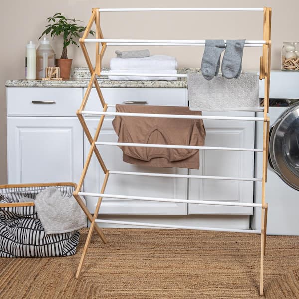 Large Clothes Drying Rack - 2 Tier Drying Space - Large Wooden