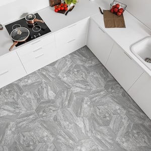 BioTech Hex Bardiglio 11 in. x 13 in. Porcelain Floor and Wall Tile (10.64 sq. ft./Case)