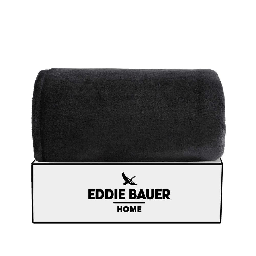 Ultra Soft Black Twin Fleece Reversible Blanket