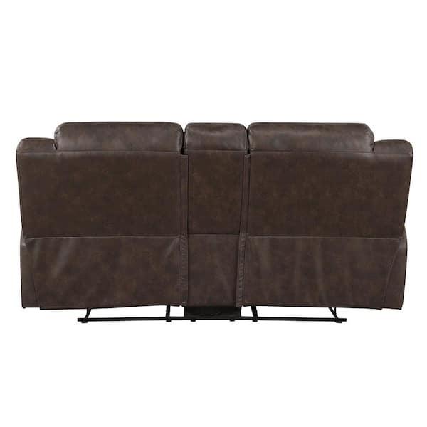 k_s_mam ダークブラウン36 Lazzara Calla 81 in. W Dark Brown Microfiber 2-Seater Manual