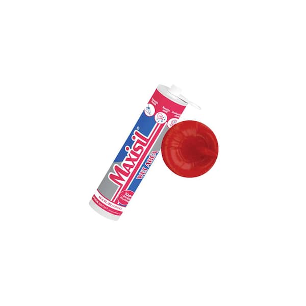 Maxisil 10.5 Oz. Red Standard Tube Kitchen and Bath Silicone Sealant Tube 4-Pack