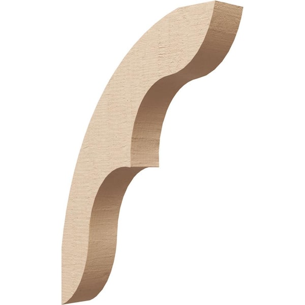 Ekena Millwork 3 in. x 22 in. x 16 in. Ozark Rough Cedar Woodgrain Timberthane Polyurethane Knee Brace, Primed