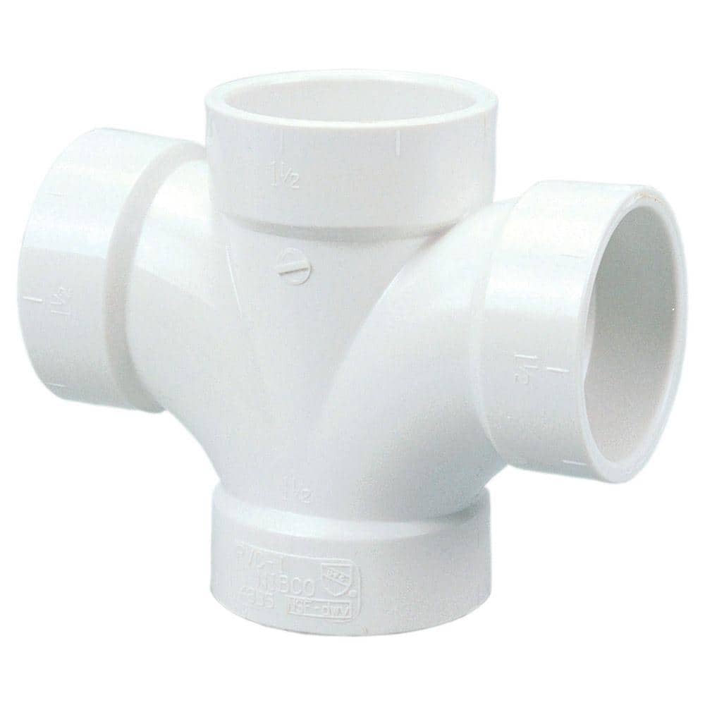 1-1/2 in. PVC DWV All Hub Double Sanitary Tee price history on PriceWatchPro