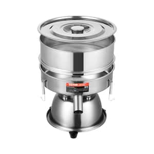 Automatic Electric Vibrating Sieve, Stainless Steel Sifter Shaker Machine with 10+60 Mesh, 45W Automatic Powder Sifter