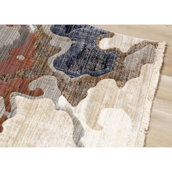 Jovira Collections 8 ft. x 10 ft. Beige Organic Indoor Area Rug