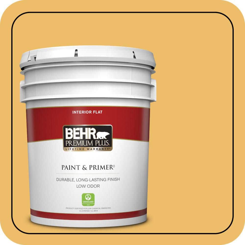 5 gal. Home Decorators Collection #HDC-MD-24 Luscious Lemon Flat Low Odor Interior Paint & Primer price history on PriceWatchPro