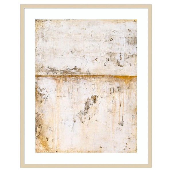 Amanti Art White Serene by Erin Ashley 33 in. W x 41 in. H. Wood Framed Wall Art Print Framed in Brown