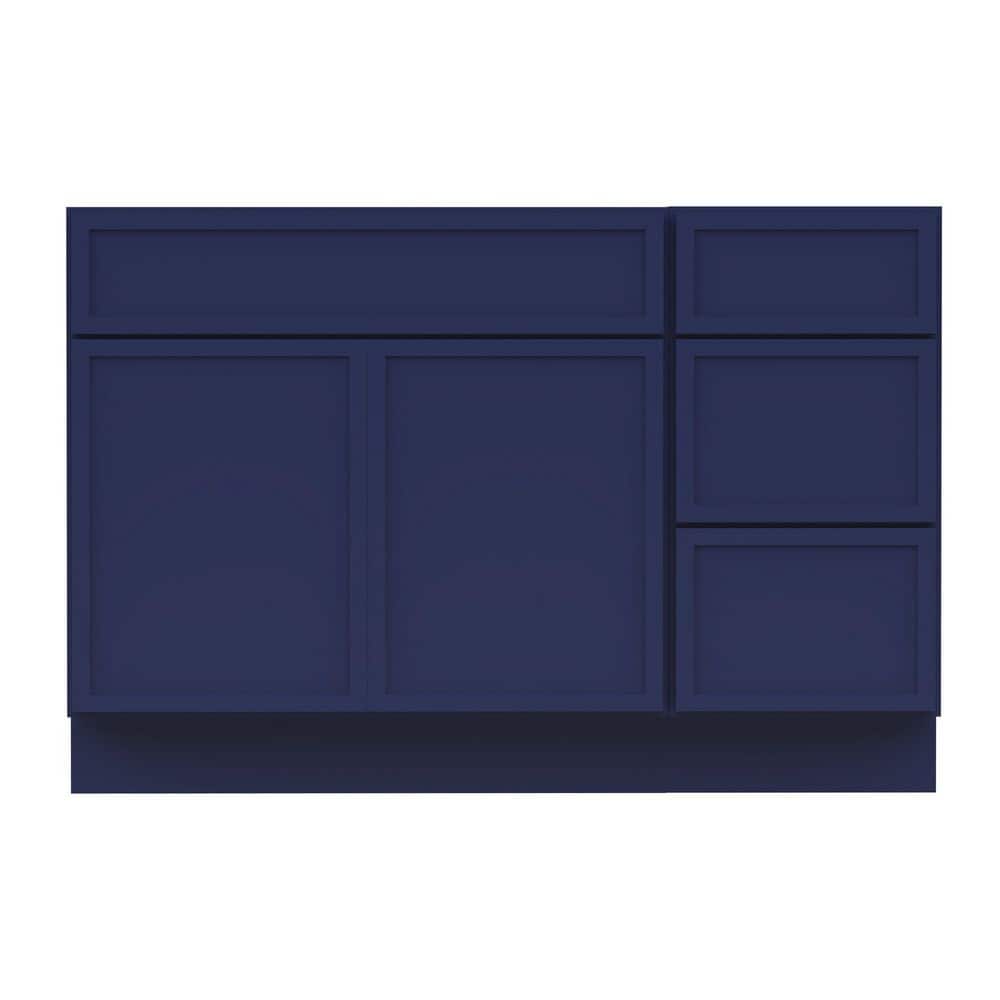 48 in. W x 21 in. D x 32.5 in. H Bath Vanity Cabinet without Top in Blue (Unassembled) price history on PriceWatchPro