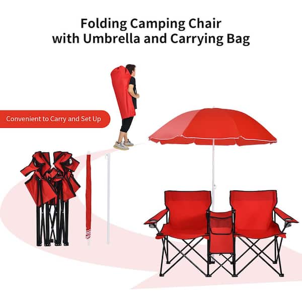 Portable Folding Table Chair Outdoor Camp Beach Picnic Stool w/ Carrying BagJDS 