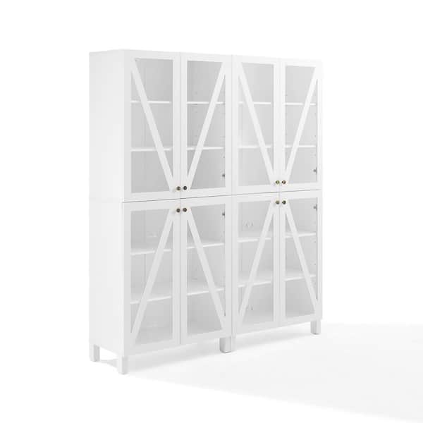 CROSLEY FURNITURE Cassai White 2-Piece Storage Pantry Set