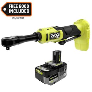 ONE+ HP 18V Brushless Cordless 3/8 in. Extended Reach Ratchet with 4.0 Ah Lithium Battery