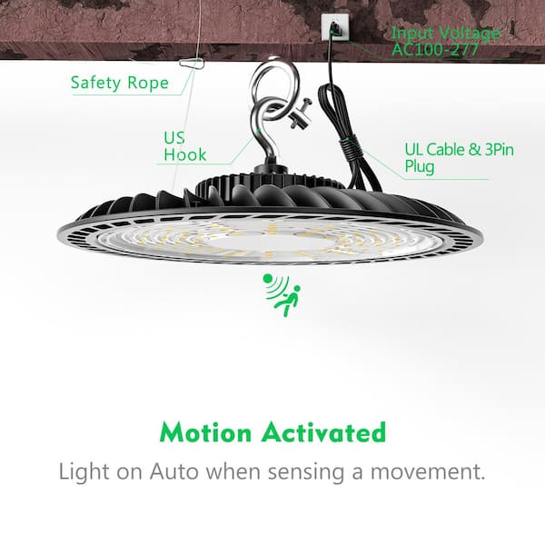 Flyship UFO LED High Bay Light, 100W 14000LM 5000K, Shop Lights for