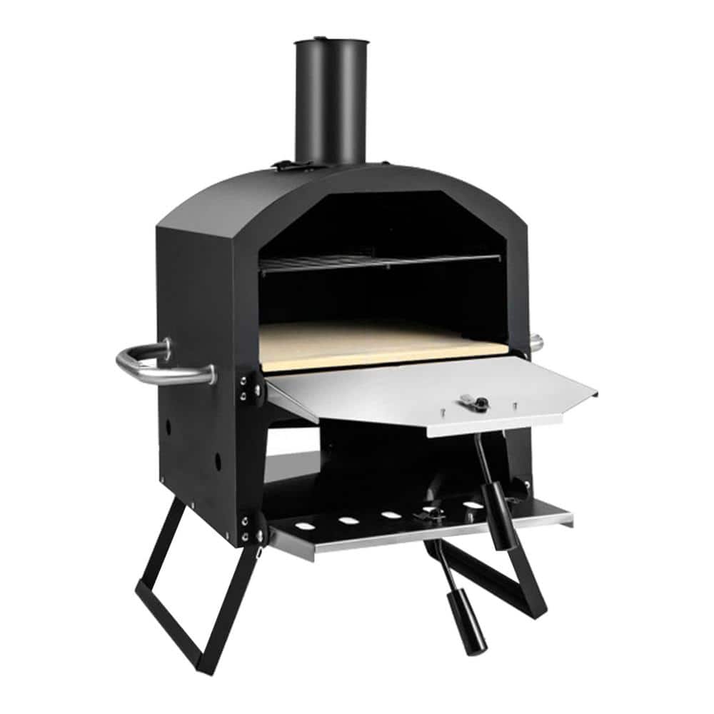 Wood Burning Outdoor Pizza Oven in Black