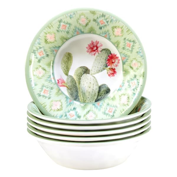 Certified International 22 fl. oz. Assorted Colors Melamine Desert Beauty Bowls (Set of 6)