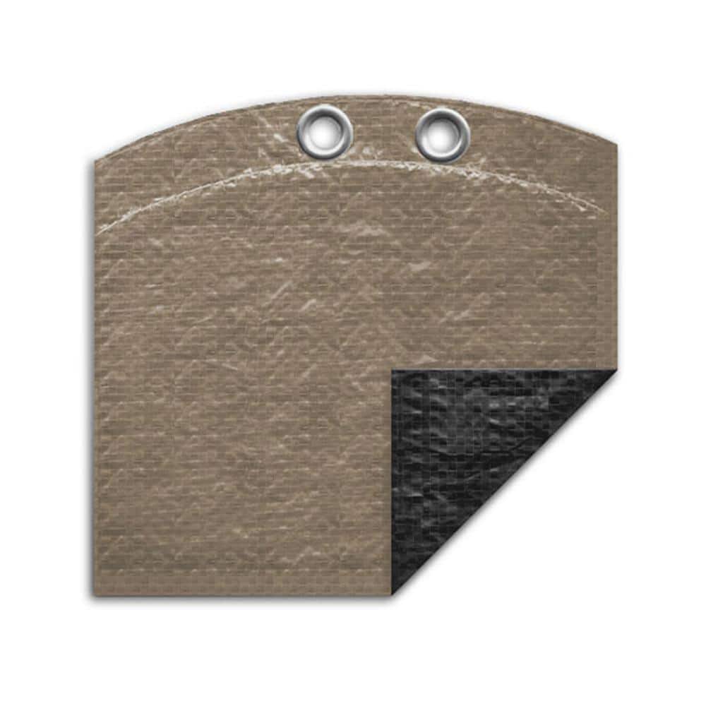 Extra Heavy-Duty Sandstone Oval Winter Pool Cover