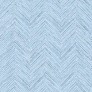 Caladesi Light Blue Faux Linen Paper Strippable Roll (Covers 56.4 sq. ft.)