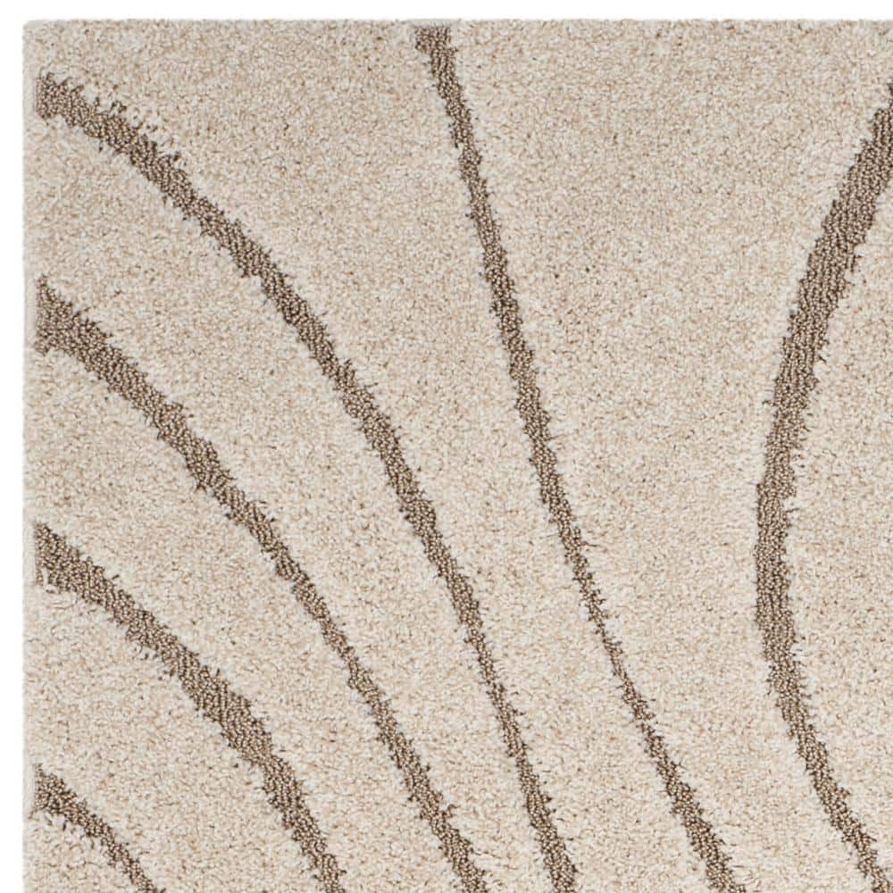Cozy Cream-Beige Reversible Shag Area Rug 8' x 10'