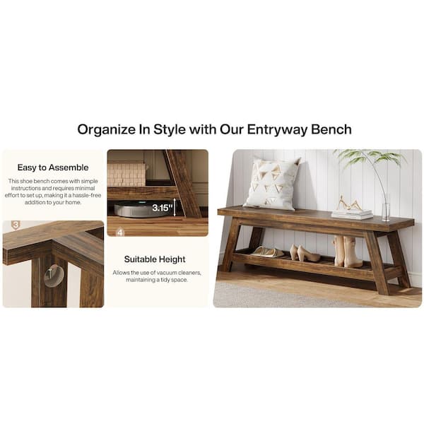 TRIBESIGNS WAY TO ORIGIN Brennan Wood Brown Rectangal Foyer
