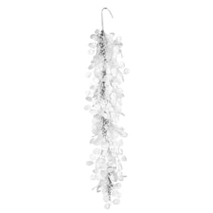 4 ft. Winter Frost White Artificial Christmas Unlit Garland