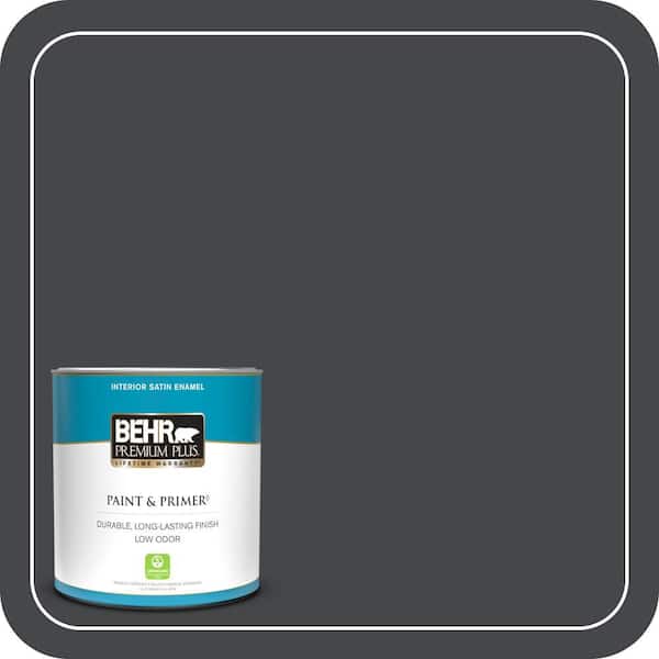 BEHR PREMIUM PLUS 1 qt. #PPU26-23A Dark Secret Satin Enamel Low Odor Interior Paint & Primer