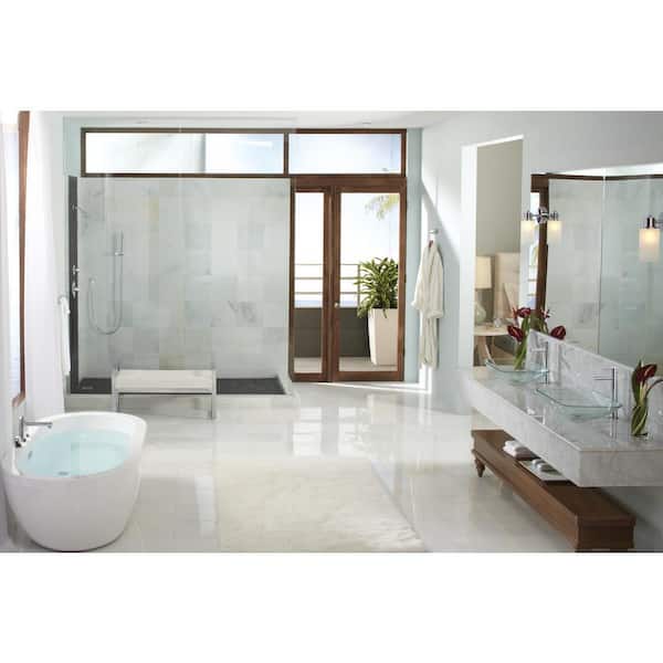 Align 2-Handle Deck Mount Roman Tub Faucet with Handshower in Chrome (Valve Included)