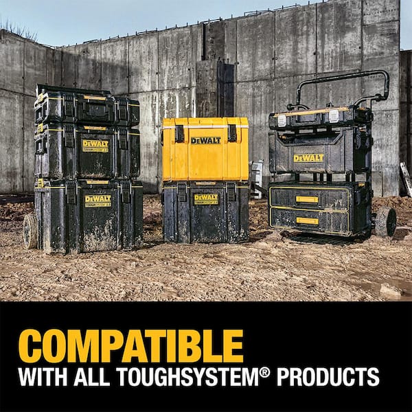 DeWalt DWST08400W45402 ToughSystem 2.0 22 in. Extra-Large Tool Box and 1/4 in. and 3/8 in. Drive Mech Tool Set with ToughSystem Trays (131 Pc)