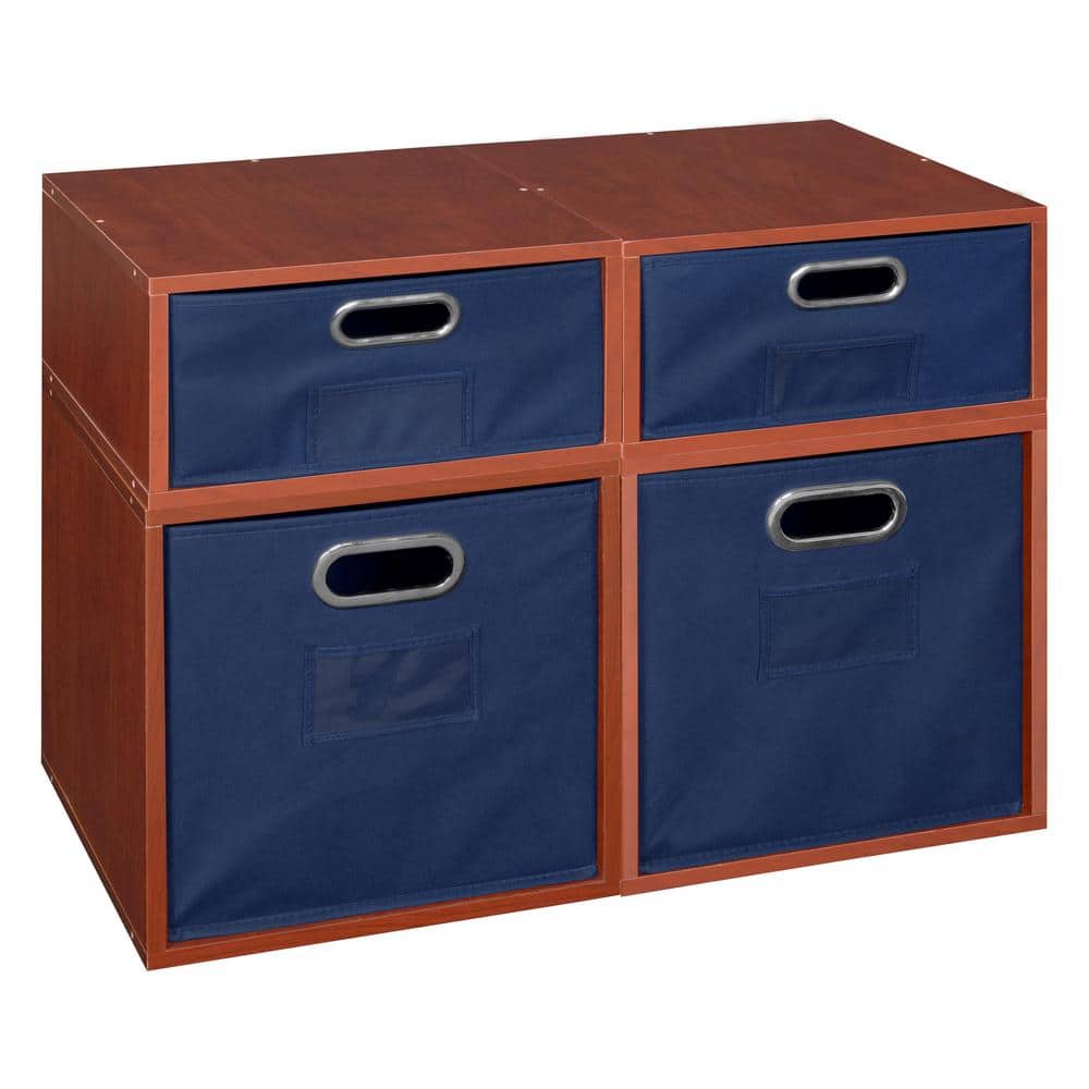 19.5 in. H x 26 in. W x 13 in. D Wood 4- Cube Organizer