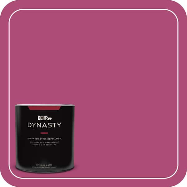 BEHR DYNASTY 1 qt. #100B-7 Hot Pink Matte Interior Stain-Blocking Paint and Primer