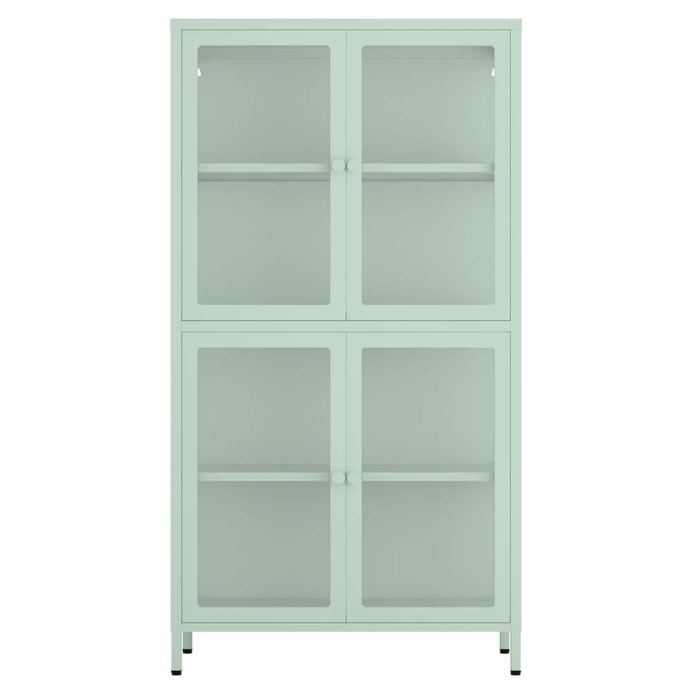 31.5 in. W x 12.6 in. D x 59 in. H Bathroom Storage Wall Cabinet with Four 