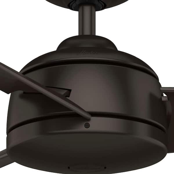 Hunter - Trimaran 52 in. Outdoor Premier Bronze Ceiling with Wall Control For Patios or Bedrooms