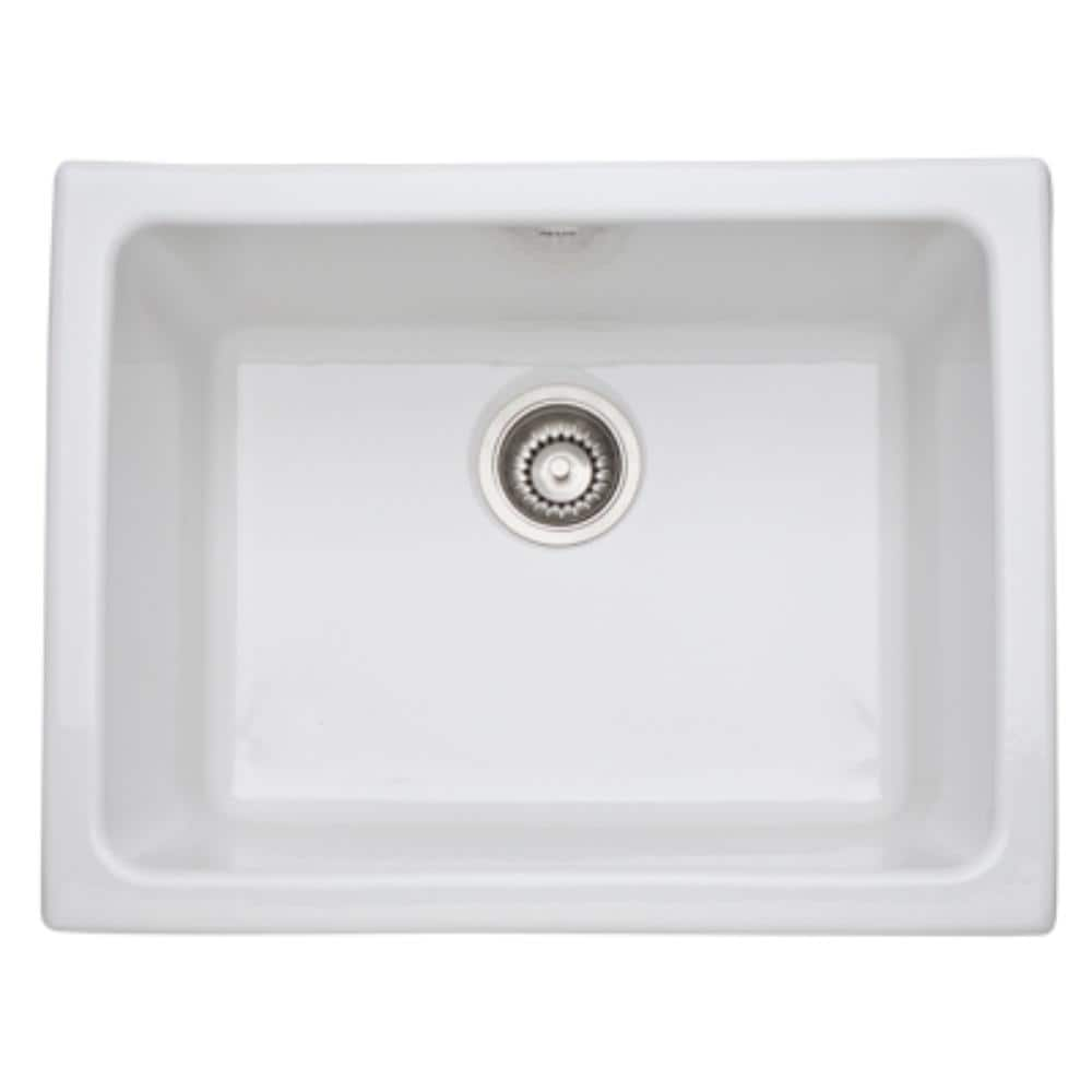 24 Florence Fireclay Single-Bowl Kitchen Sink