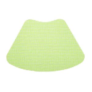 Fishnet 19 in. x 13 in. Lime Green PVC Covered Jute Wedge Placemat (Set of 6)