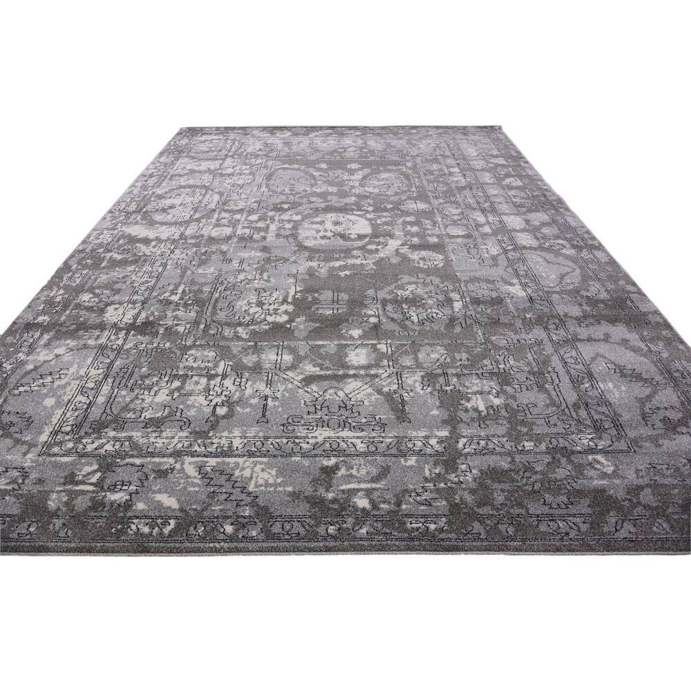 Reversible Easy-Care La Jolla 9' x 12' Gray Synthetic Rug