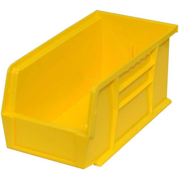 Storage Concepts 4-1/2 in. W x 10-7/8 in. D x 5 in. H Stackable Plastic Storage Bin in Yellow (12-Pack)