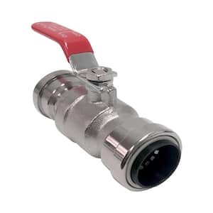 1/2 in. PF x PF Stainless Steel Push-to-Connect Ball Valve