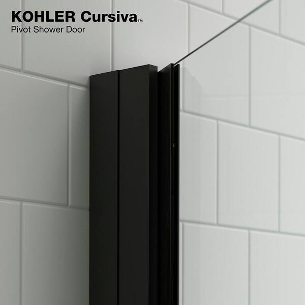 KOHLER Cursiva 57-60 in. W x 72 in. H Frameless Pivot Shower