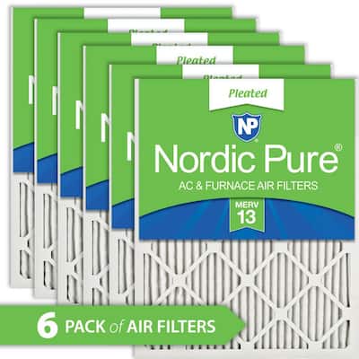 Nordic Pure 19x22x1 Exact MERV 13 Pleated AC Furnace Air Filters 2 Pack 