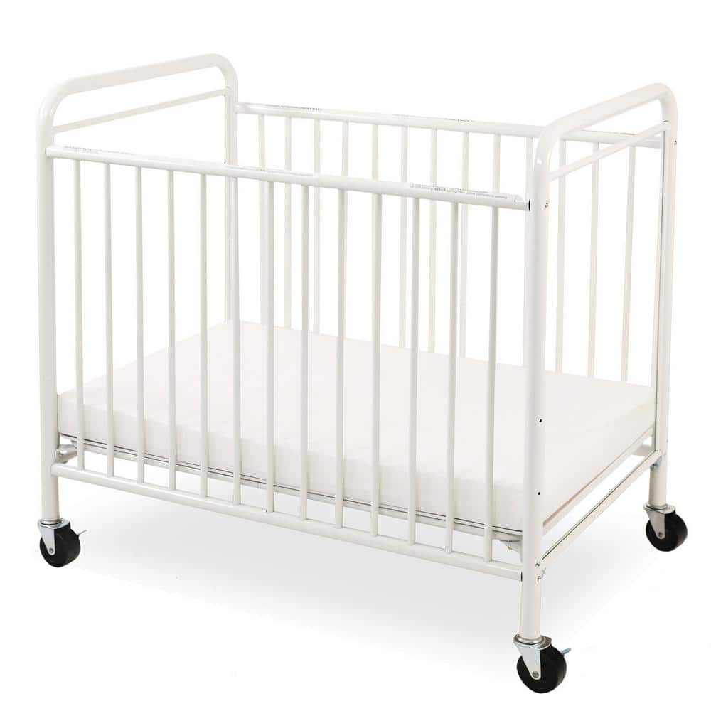 LA Baby The Condo Metal Mini/Portable White Evacuation Window Crib -  CS-8510W