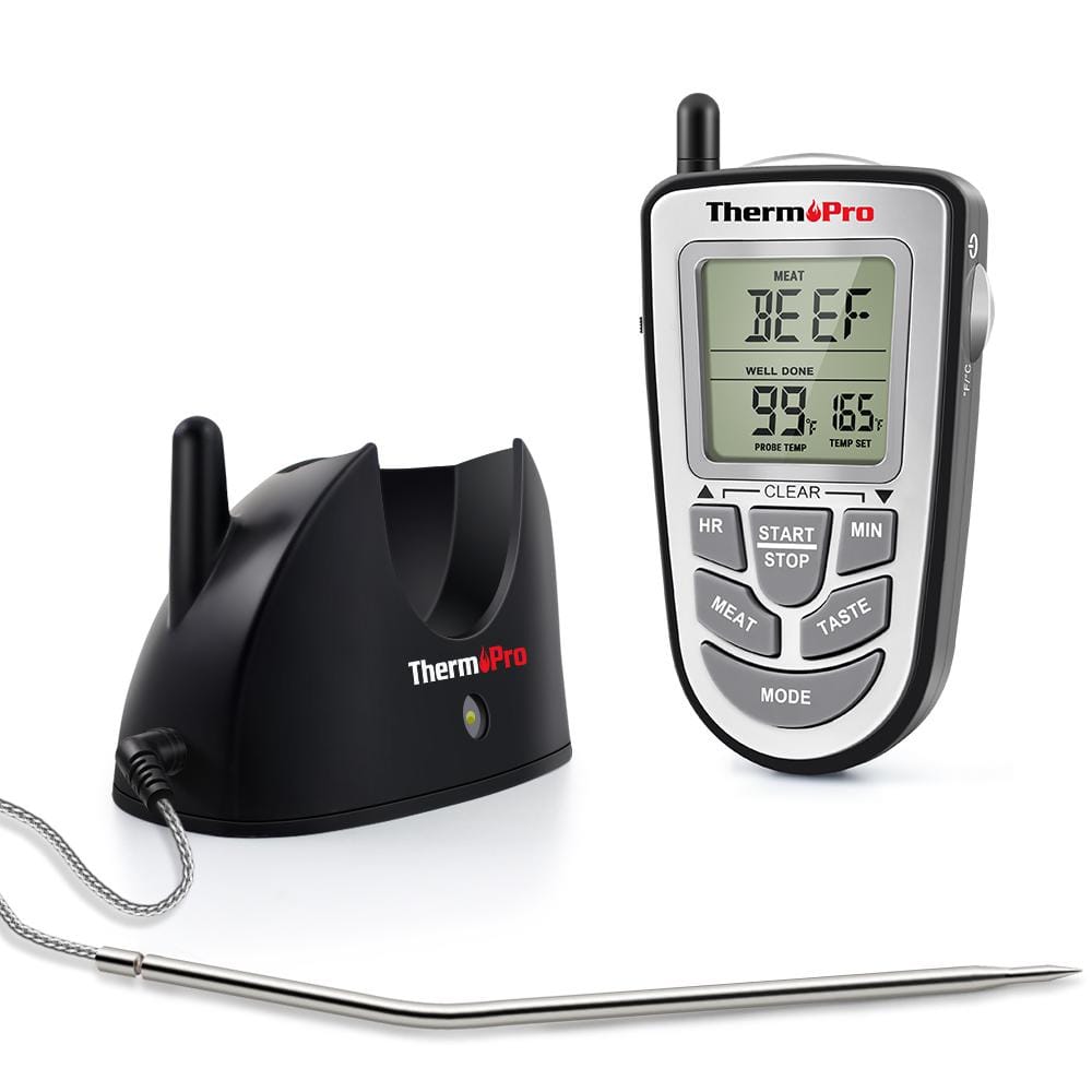 ThermoPro TP09B Digital Wireless Remote Food Cooking Meat BBQ Grill Oven  Smoker Thermometer with Timer TP-09B - The Home Depot