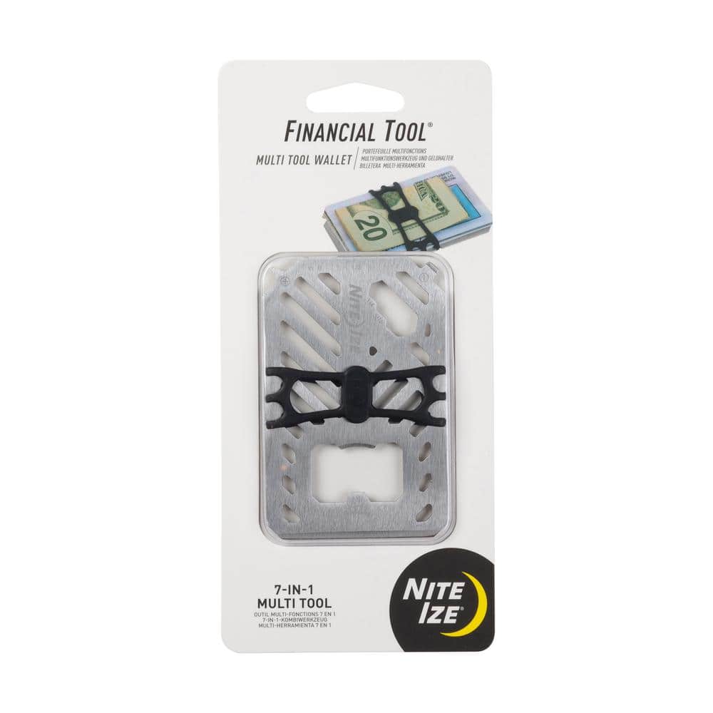 Nite Ize Financial Tool STEEL Multi Tool Wallet 9-in-1 Multi Tool Lightweight 