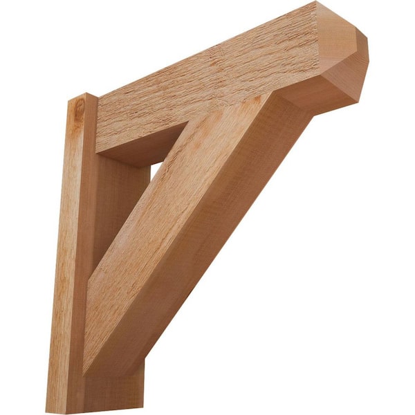 6 in. x 20 in. x 20 in. Western Red Cedar Traditional Craftsman Rough Sawn Outlooker