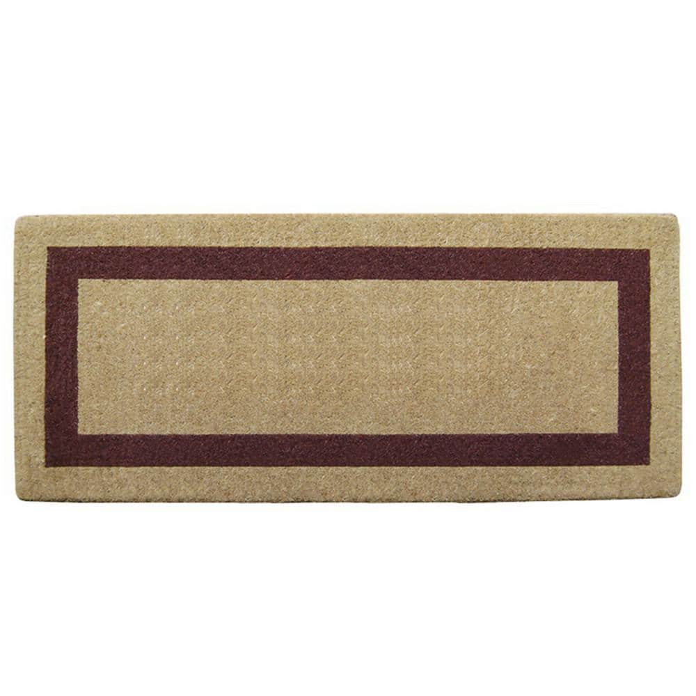 Heavy Duty Brown 24 in. x 57 in. Coir Plain Single Picture Frame Indoor Outdoor Door Mat price history on PriceWatchPro