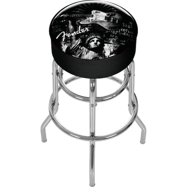 Trademark Fender Lady Liberty Chrome Padded Swivel Bar Stool