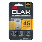 CLAW 45 lbs. Drywall Picture Hanger with Temporary Spot Marker (Pack of 3-Hangers and 3-Markers)