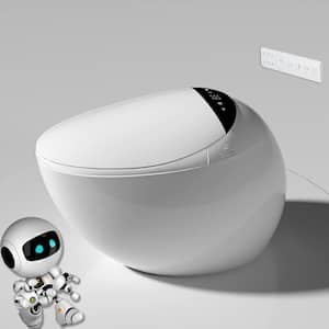 Y1 Elongated Bidet Toilet 1.28 Gal. Smart Toilet in White with Heated Seat, Washing, Dryer and Remote Control