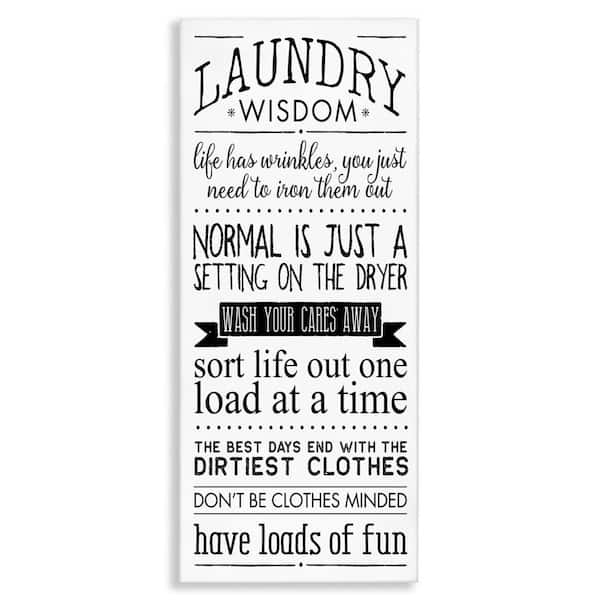 Laundry Wisdom Life Phrases by Stephanie Workman Marrott Unframed Graphic Art Print Typography 40 in. x 17 in.